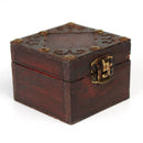 Vintage Wooden Necklace Treasure Jewelry Box Storage Case