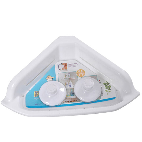 Suction Cup Multi-functions Corner Drain Shelf Bathroom Organizer Rack Cream Holder Storage