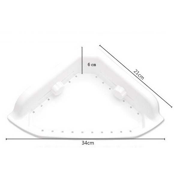 Suction Cup Multi-functions Corner Drain Shelf Bathroom Organizer Rack Cream Holder Storage