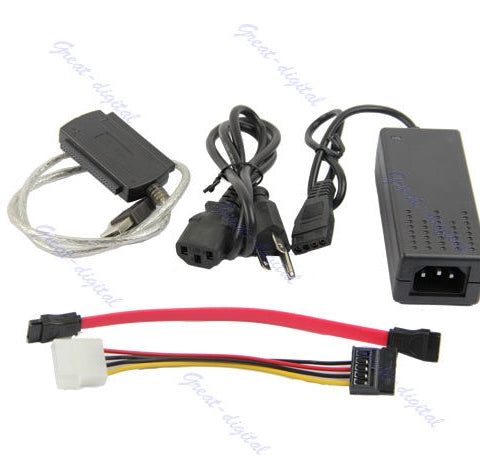 USB2.0 to SATA IDE Hard Drive Converter Cable for HD HDD Adapter W Power