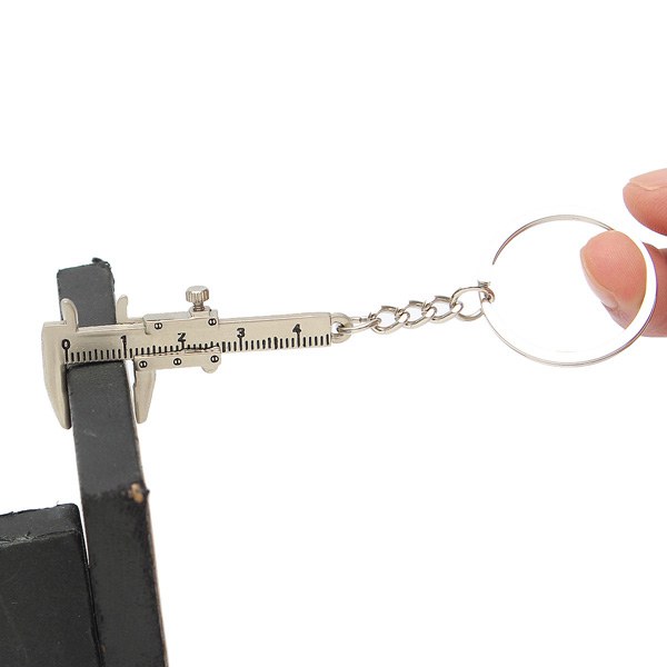 Simulation Slide Ruler Vernier Caliper Model Keyring Key Chain
