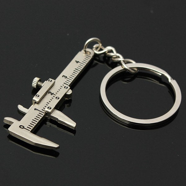 Simulation Slide Ruler Vernier Caliper Model Keyring Key Chain