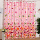 Butterfly Printed Sheer Window Curtains Tulle Door Window Screen