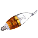 E12 3W AC85-265V White/Warm White Golden Cover LED Candle Light Bulb