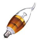 E12 3W AC85-265V White/Warm White Golden Cover LED Candle Light Bulb