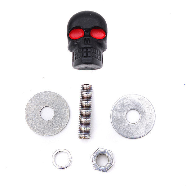 2 Pcs Skull License Plate Screw Bolt