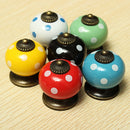 Vintage Dot Round Ceramics Drawer Knob Cabinet Pull Handle Cupboard Door Handle