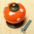 Vintage Dot Round Ceramics Drawer Knob Cabinet Pull Handle Cupboard Door Handle