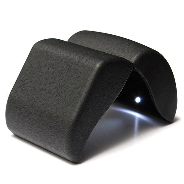 Luxury Black PU Leather LED Lighted Ring Box Jewelry Wedding Gift Case