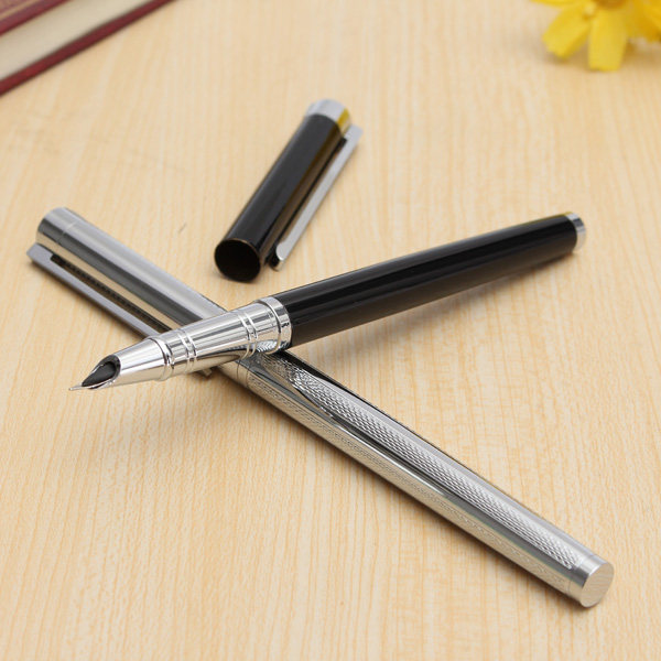 JinHao 126 High Quality Silver Fine Nib Metal Fountain Pen