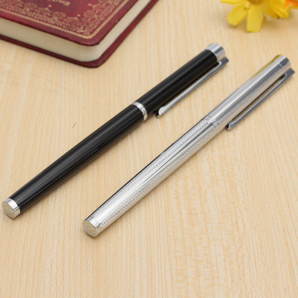 JinHao 126 High Quality Silver Fine Nib Metal Fountain Pen