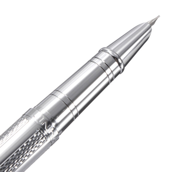 JinHao 126 High Quality Silver Fine Nib Metal Fountain Pen