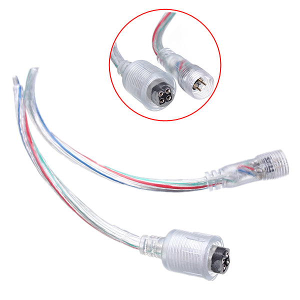 LED Light Strip Male to Female 4 Pin Adapter Waterproof Cable Cord
