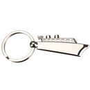 3D Silver Cruises Ship Boat Model Key Chain Metal Keyring Gift