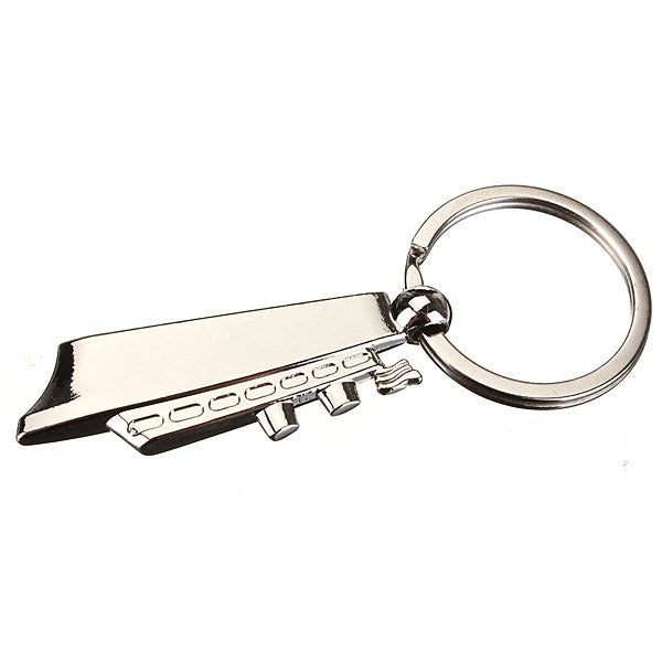 3D Silver Cruises Ship Boat Model Key Chain Metal Keyring Gift
