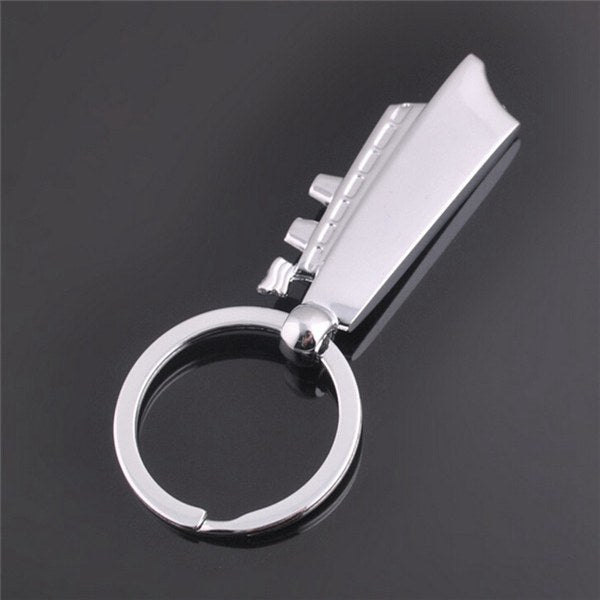 3D Silver Cruises Ship Boat Model Key Chain Metal Keyring Gift