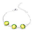 Silver Plated Time Gem Galaxy Glass Cabochon Charm Bracelet Unisex