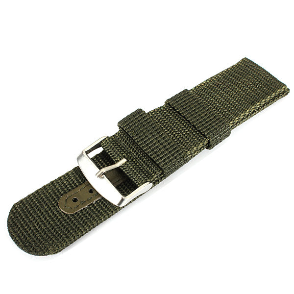 18mm 20mm 22mm 24mm Nylon Polyamides Canvas Black Mental Watch Band