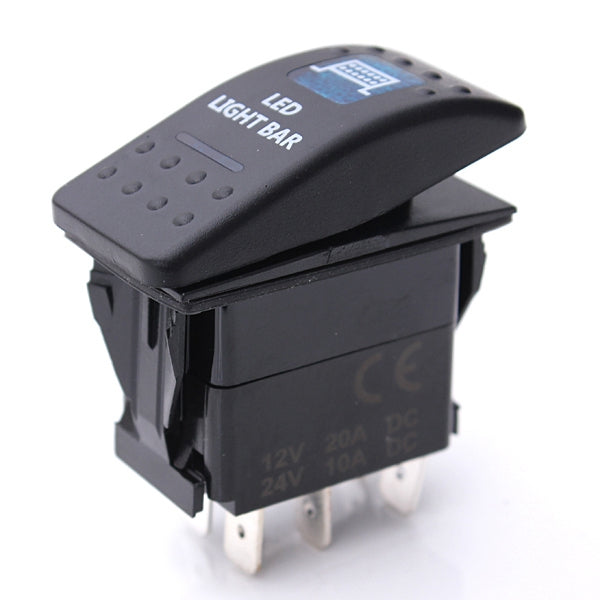Carling Waterproof LED Indicator Light Rocker SPST ON-OFF Switch