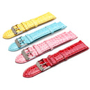 20mm PU Leather Men Women Mental Wrist Watch Band