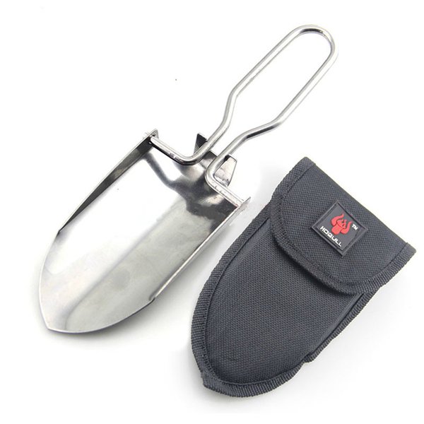 Outdoor Sports Stainless Steel Mini Folding Shovels Fishing Spades