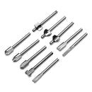 Drillpro 10pcs 1/8 Inch Shank Wood Working Router Bit Dremel Rotary Tool Parts
