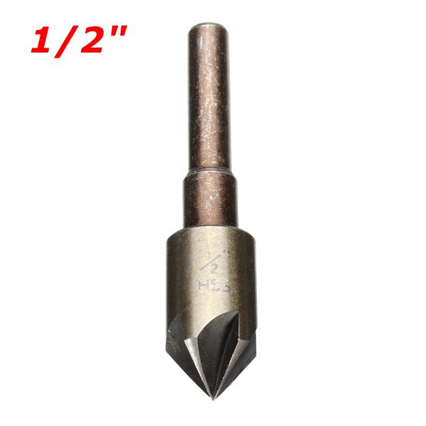 5pcs Imperial 5 Flutes 82 Degree Countersink Drill Chamfer Cutter Bit