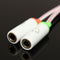 3.5mm Stereo TRRS 4-Pole Plug to 3.5mm Microphone Headphone Jack Audio Cable Adapter