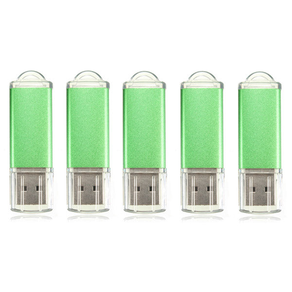 5 x 128MB USB 2.0 Flash Drive Candy Green Memory Storage Thumb U Disk