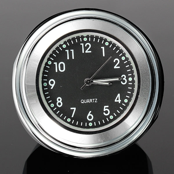7/8 Universal Chrome Motorcycle Waterproof Handlebar Mount Clock