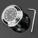 7/8 Universal Chrome Motorcycle Waterproof Handlebar Mount Clock