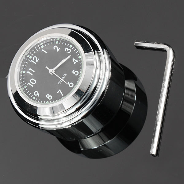 7/8 Universal Chrome Motorcycle Waterproof Handlebar Mount Clock