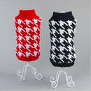 Pet Dog Knitted Breathable Sweater Outwear Apparel Red Black