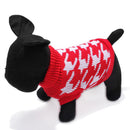 Pet Dog Knitted Breathable Sweater Outwear Apparel Red Black
