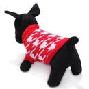 Pet Dog Knitted Breathable Sweater Outwear Apparel Red Black