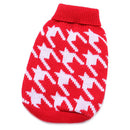 Pet Dog Knitted Breathable Sweater Outwear Apparel Red Black