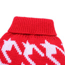 Pet Dog Knitted Breathable Sweater Outwear Apparel Red Black