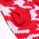 Pet Dog Knitted Breathable Sweater Outwear Apparel Red Black