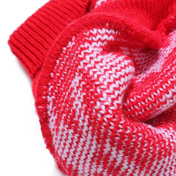 Pet Dog Knitted Breathable Sweater Outwear Apparel Red Black
