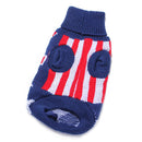 Dark Blue UK Flag Pet Dog Knitted Breathable Sweater Outwear Apparel