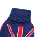 Dark Blue UK Flag Pet Dog Knitted Breathable Sweater Outwear Apparel