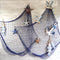 Mediterranean Style Decorative Fish Net With Shells Blue White
