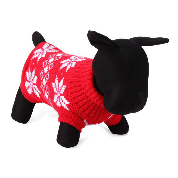 Maple Leaf Pet Dog Knitted Breathable Sweater Outwear Apparel