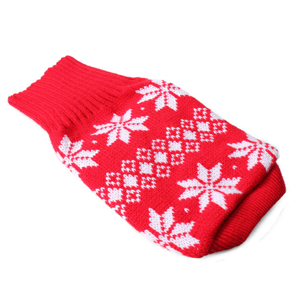 Maple Leaf Pet Dog Knitted Breathable Sweater Outwear Apparel