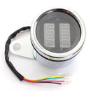 Universal 12V Motorcycle LED Digital Tachometer and Clock Gauge