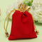 10PCS Golden Red Flannelette Drawstring Pouch Jewelry Gift Bags Pouch