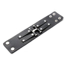 Punk Rivet Double Loop Wide Snap Button Leather Bracelet For Men
