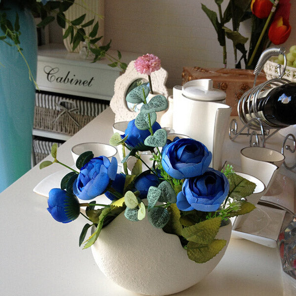 Creative Ceramic Egg Shell Shaped Desktop Flower Pots Potted Plants