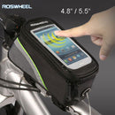 ROSWHEEL 4.8'' 5.5'' Bicycle Touchscreen Phone Bag Frame Tube Bag