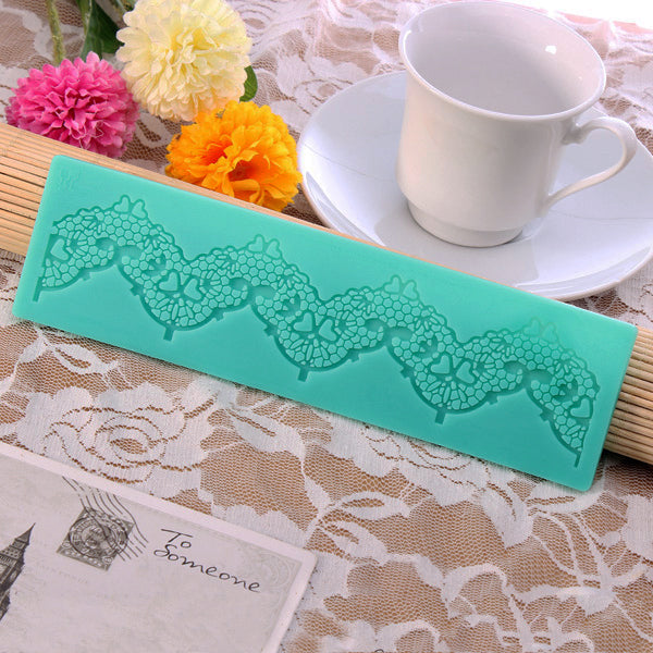 Silicone Lace Fondant Mold Cake Decorating Mould Gum Paste Sugarpaste Mold FDA LFGB